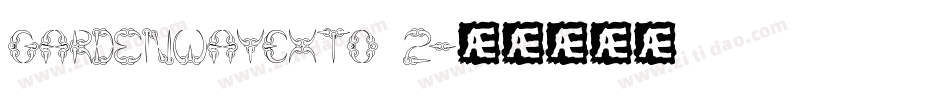 GardenwayExtO 2字体转换